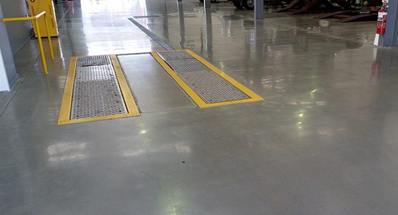 Concrete Grinding Exposed Stone Close Up Quality Sheen