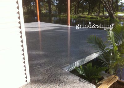 Concrete Polished Floors on Cafe Deck Overlooking Water